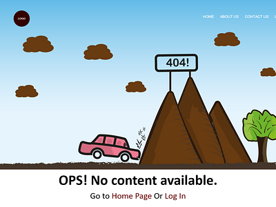 404 Page UI Design creative design design flat illustration landscape landscape design landscape illustration ui ui design ui designer uidesign