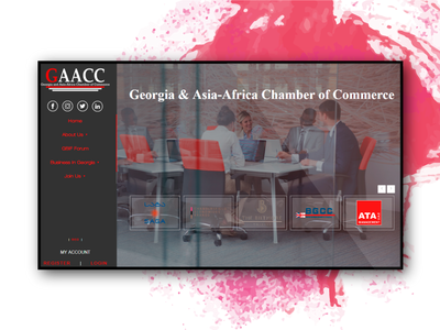 Georgia & Asia-Africa Chamber of Commerce adobe photoshop branding design typography ui ux web website