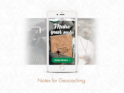 Geocaching Deals Mobile Hero banner button design geocaching handmade hero mobile notebook slider ui