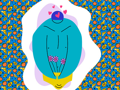 Self love boy illustration ux web