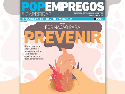Suicide Prevention cover cover illustration editorial editorial design editorial illustration growth illustration newspaper prevention suicide woman