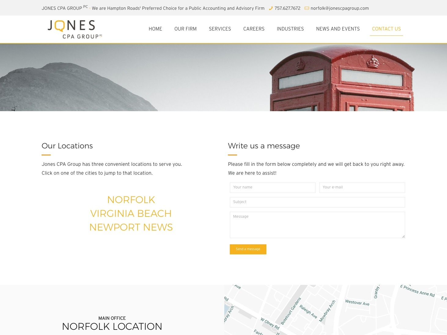 Jones CPA Group Contact Us Page by Serkan Yildirimturk on Dribbble