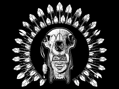 First Nations-inspired Tee Design illustration silkscreen