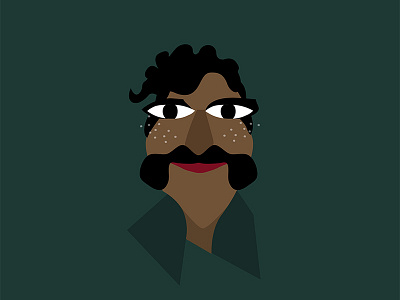 indian moustache bandit character face illustration india man moustache movember south india vector vector art