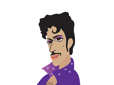 Prince / tribute character illustration music musician portrait prince rockstar vector