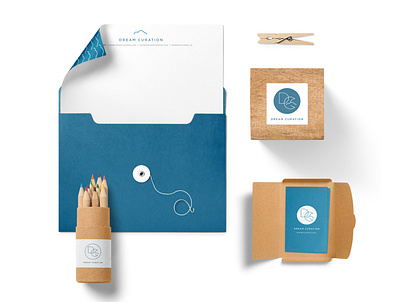 Dream Curation Identity System identity logo design print design stationery design