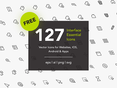 FREE Interface Essential Icons concept design free freebie icons illustration inspiration ui ux vector