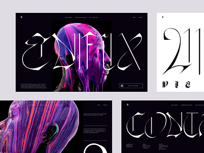 ENIFIX - website concept for art platform color concept design inspiration inteface interaction typography ui ux web