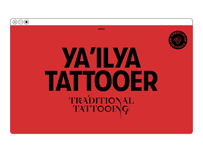 Traditional tattooing website color concept design illustration inspiration interaction typography ui ux web