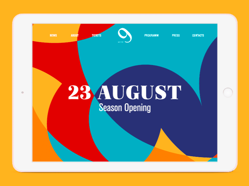 NineEvents Web design animation bright color concept design interaction landing ui ux web
