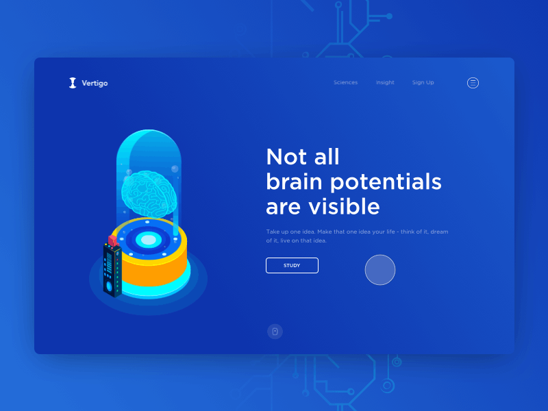 Animated Vertigo Landing Page