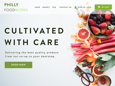 Philly FoodWorks Store Page design groceries grocery app grocery store ui ui ux design