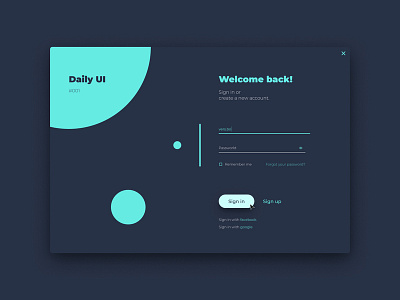 Daily_UI #001 | Sign in daily 100 challenge dailyui dailyui 001 design figma ui web