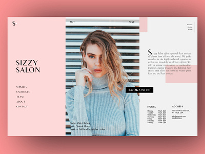 Hair Salon Site design hair salon ui uidesign uiux ux web deisgn