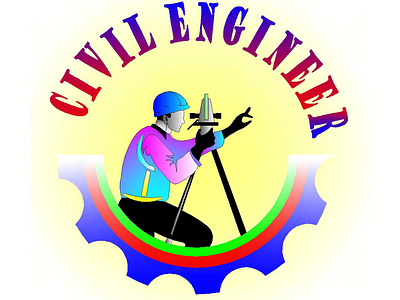 CIVIL ENGINEERING LOGO STICKER campus design faculty logo