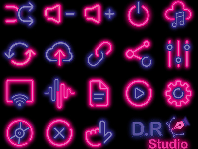 MUSIC ICONS SET SCOTLIGHT dr.studio icon icons set identity logo music art ui