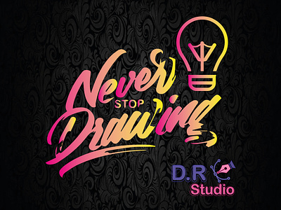 Never Stop Drawing 1 01 01 branding design illustration logo typography