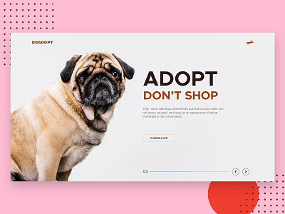 pet adopting page graphicdesign typogaphy uiux webdesign