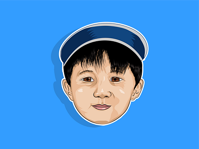 Cute Little Boy cartoon art vector art