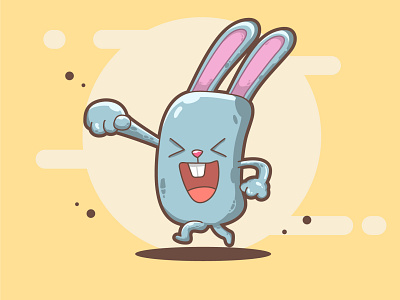 Rabbit cartoon cartoon art character design cute cute art cute fun funny flat illustration game illustration vector art