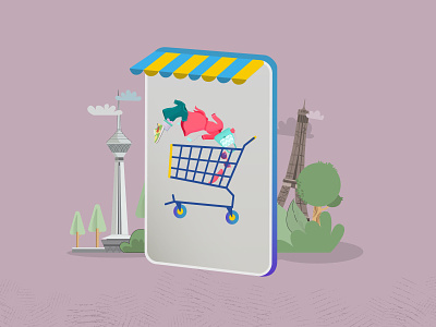 Online Shopping 2d characterdesign creative design illustraion illustration motiongraphics shopping vector