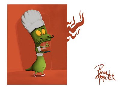 bon appétit applepen charact characterdesign design digitalpainting illustraion illustrator ipadpro procreat t rex trex
