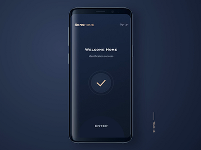 smarthome app - touch id animation app design fingerprint recognition safety sign in smart smarthome touch id ui