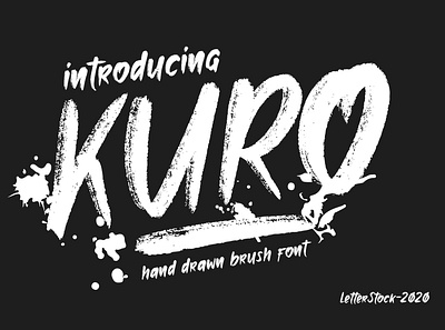 KURO - Decorative brush font design font awesome font bundle font design fonts fonts collection lettering typeface typography vintage font