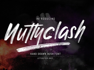 NUTTYCLASH - Hand drawn Brush Font