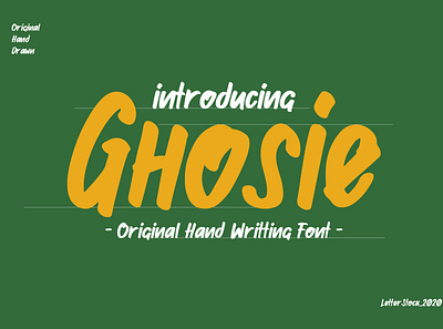 [FREE FONT] Ghosie - Hand Writting Font design font font bundle font design fonts hand drawn hand lettering hand writting font lettering logo font typeface typography