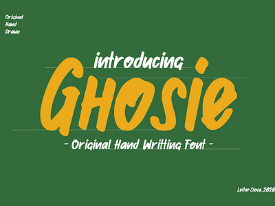 [FREE FONT] Ghosie - Hand Writting Font design font font bundle font design fonts hand drawn hand lettering hand writting font lettering logo font typeface typography