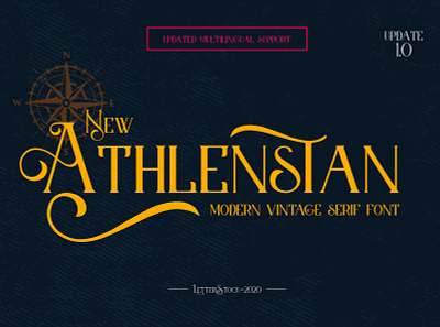 [FREE FONT] Athlenstan - Modern Vintage Serif Font design font font awesome font bundle font design fonts lettering logo font typeface typography