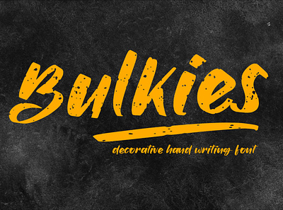 Bulkies [Textured Font] design font font awesome font bundle font design fonts illustration lettering typeface typography