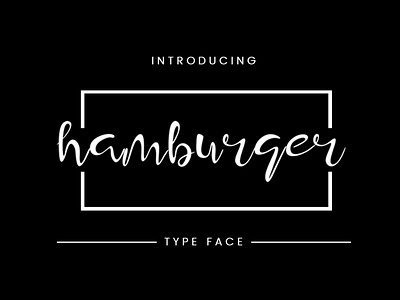 Hamburger Typeface font font awesome font bundle font design fonts fonts collection illustration lettering retro font script font typography