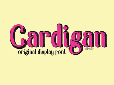 Cardigan font design font font awesome font bundle font design fonts collection illustration lettering logo retro font typeface typography vector vintage