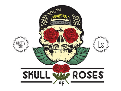 Skull Of Roses art design illustration roses skull art wall decor