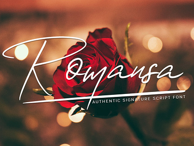 Romansa script font