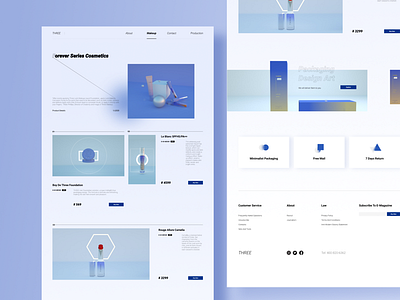 Cosmetics home page ui design