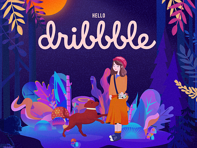 Hello Dribbble! Happy Christams! ui ux 插图 设计