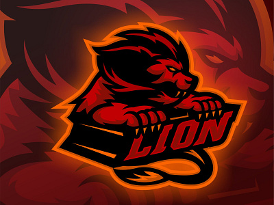 LION MASCOT LOGO animal esportlogo esports gaming illustration logo logoinspiration mascot mascotlogo vector