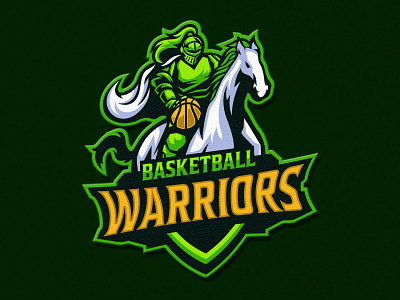 Warriors Basketball basketball esport horse illustration logo mascot mascot logo vector warriors