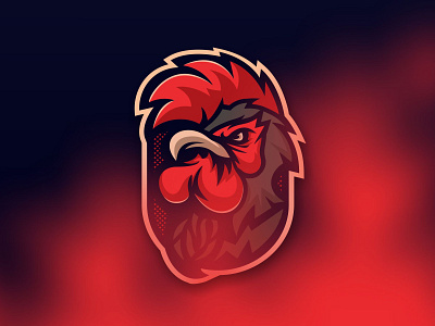 ROOSTER MASCOT LOGO design esport esportlogo gaming illustration logo mascot mascot logo mascotlogo retro rooster vector