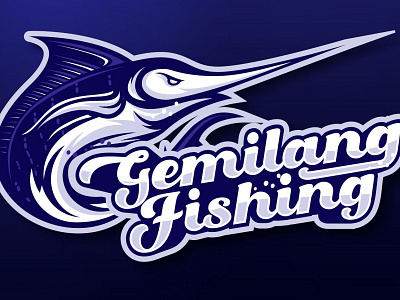 Gemilang Fishing esport fishing fishing logo illustration logo team marlin marlin fish mascotlogo sea vector