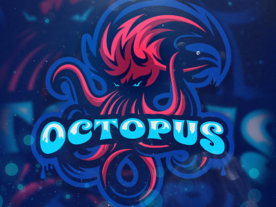 Octopus Mascot Logo esport gaming logo esportlogo fishinglogo illustration logo logo game mascot mascotlogo ocean octopus