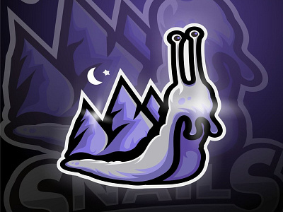 Snail + Mountain cartoon esport gaming icon illustrator logo logogaming logoinspiration mascot mascot logo