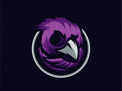 THE BIRD animal awsome bird birds design esport esports gaming logo logotype mascot mascotlogo purple simpledesign skull vector