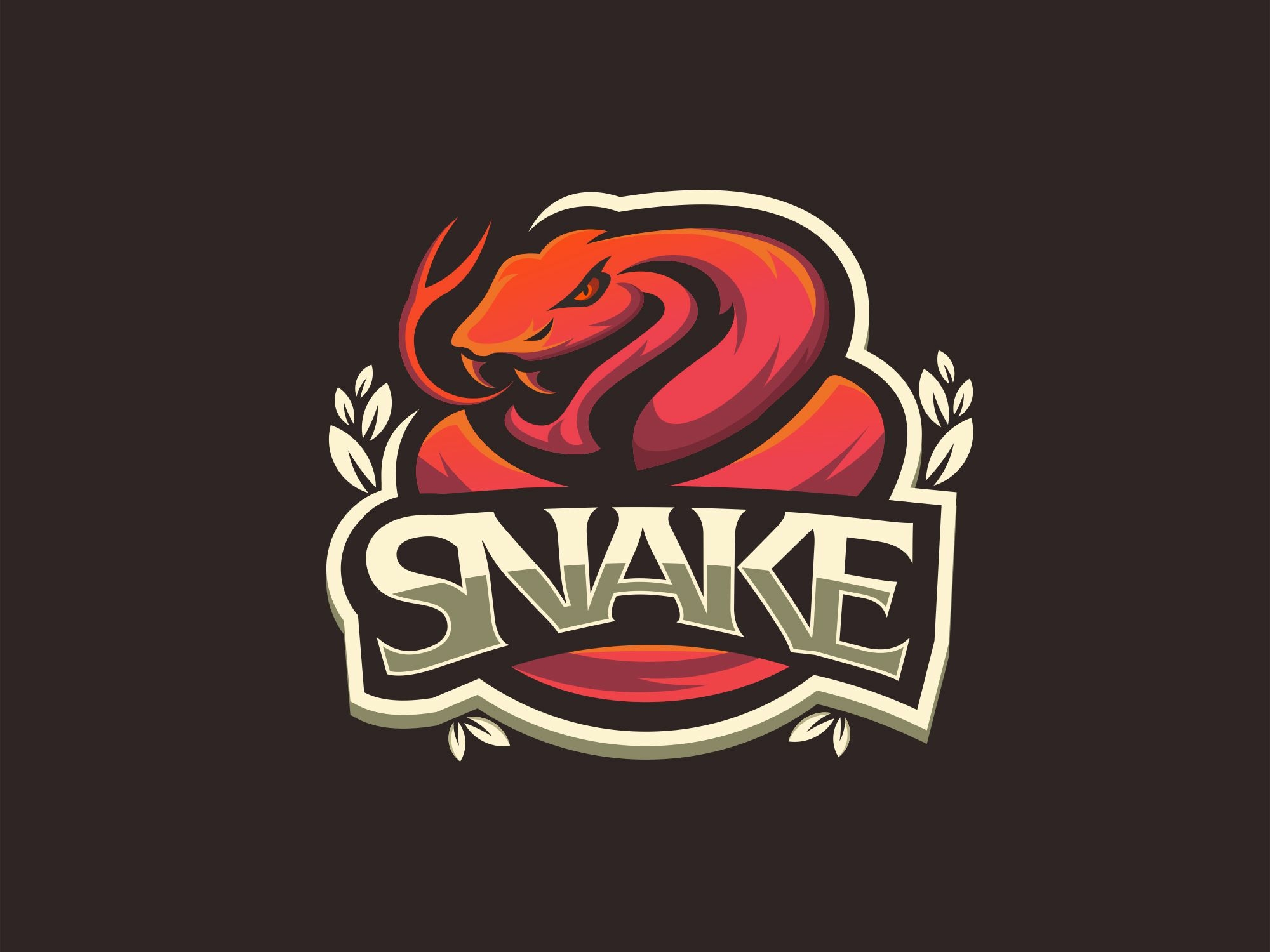 Snakes Logo on Behance  Snake logo, Metal posters art, Game logo design