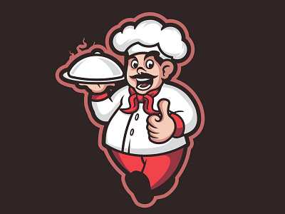 THE CHEF branding chef design design mascot illustration logo logoinspiration mascot mascot logo mascot logos restaurant vector