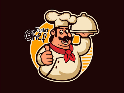 Master Chef branding branding and identity chef food illustration logo mascot mascot logo mascotlogo restaurant vector