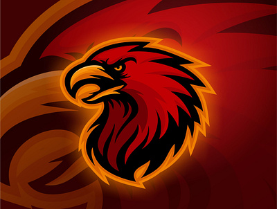 RED EAGLE LOGO branding eagle esport esportlogo gaming illustration logo mascot logo mascotlogo vector
